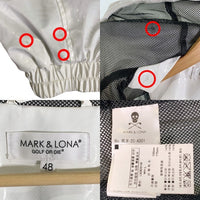 MARK&LONA マークアンドロナ 22FW Maze Multiple Hood Jacket ポリエステル フーデッドジャケット ホワイト ロゴプリント 薄手 MLM-2C-AD01 Size 48 福生店