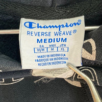 Champion チャンピオン リバースウィーブ Cマーク 総柄 ロゴプリント パーカー ブラック sizeM 瑞穂店
