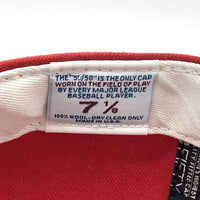 90's New Era ニューエラ MLB ニューヨーク・ヤンキース 59FIFTY ベースボールキャップ レッド ウール USA製 注音符号 Size 7 1/8 (56.8cm) 福生店