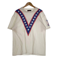 SCREAMING HOUSE スクリーミングハウス 星条旗 プリントTシャツ ホワイト USA製 Size L 福生店