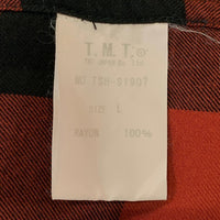 TMT ティーエムティー ORIGINAL RAYON BUFFALO CHECK オープンカラーレーヨンシャツ バッファローチェック レッド TSH-S1907 Size L 福生店