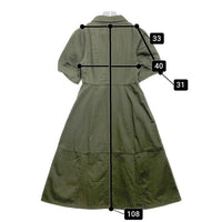 MOUSSY マウジー フロントボタンロングデニムワンピース カーキ Size1 瑞穂店