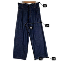 DRIES VAN NOTEN ドリスヴァンノッテン タック デニム ワイドパンツ インディゴ Size 31 福生店