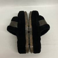 UGG アグ 1131971 Fluffita Clear ムートンサンダル ブラック size24cm※かかと使用感あり 瑞穂店