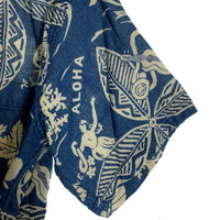 SUN SURF サンサーフ ガーゼコットン アロハシャツ ブルー SS37217 Size M 福生店
