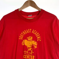 90's Ten STRIKE テンストライク SOUTHEAST ACADEMIC CENTER プリントTシャツ レッド USA製 Size M 福生店