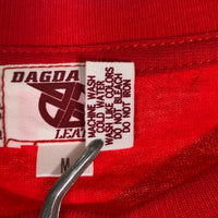 Dagda Leathers ダグダレザーズ プリントTシャツ 袖刺繡 レッド 旧マッコイ 滝沢氏 1 Size M 福生店