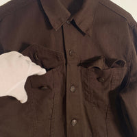 70's LEVI'S リーバイス Cotton Pique Trucker Jacet コットンピケ トラッカージャケット ボタン裏529 ビッグE 三角タグ ブラウン Size M相当 福生店