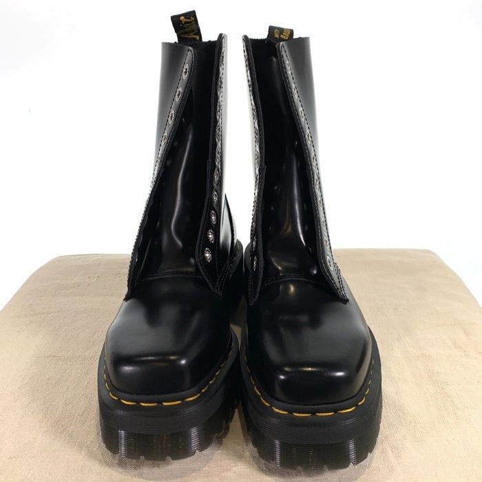 Dr.Martens ドクターマーチン 1490 Quad Squared 10ホール レースアップブーツ ポリッシュスムースレザー ブラック  31147001 Size UK7 (26cm) 福生店