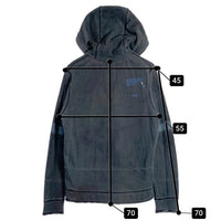 DIESEL ディーゼル Archive Half Zip Hoodie アーカイブ ハーフジップ フーディー プルオーバースウェットパーカー カーキ USED加工 Size L 福生店