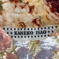 KANEKO ISAO カネコイサオ 花柄チェックロングスカート モカブラウン size- 瑞穂店