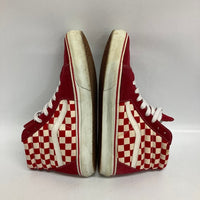VANS ヴァンズ V38CL SK8 HI DX チェッカーフラッグ ハイカットスニーカー ホワイト×レッド size28cm 瑞穂店