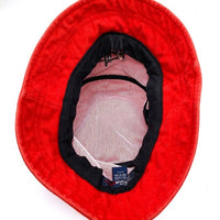 STUSSY HATS ステューシー 90's ロゴ刺繍 バケットハット レッド sizeL/XL 瑞穂店