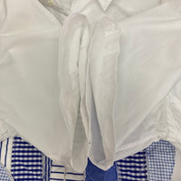 COMME des GARCONS HOMME コムデギャルソンオム ストライプパッチワーク 半袖シャツ HQ-B034 AD2015 ホワイト sizeM 瑞穂店