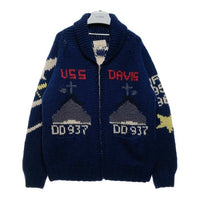 Gizemo Lightning ライトニングプロデュース USN カウチンセーター ネイビー Size M 瑞穂店