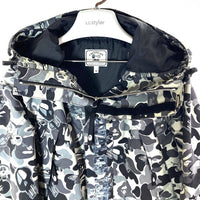 A BATHING APE アベイシングエイプ STUSSY ステューシー スカル サル カモフラ スノーボードジャケット グレー sizeM 瑞穂店