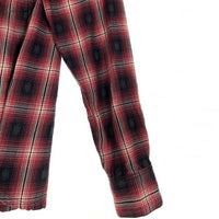 THE FLAT HEAD フラットヘッド 長袖 オンブレチェック ウエスタンシャツ ネイティブ柄 レッド CW-44W Size 38 福生店