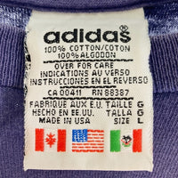 adidas アディダス USA製 万国旗タグ 前後トレフォイル Tシャツ ネイビー sizeL 瑞穂店