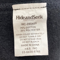 Hide&Seek ハイドアンドシーク 30th Hooded Sweat Shirt プルオーバースウェットパーカー ブラック ブルー HC-090425 Size L 瑞穂店
