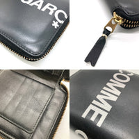 COMME des GARCONS コムデギャルソン HUGE LOGO ZIP WALLET 二つ折り 財布 ブラック 瑞穂店