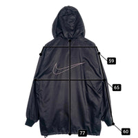 00's NIKE ナイキ ハーフジップ ナイロンプルオーバーパーカー ジャケット ブラック 刺繡 Size XL 福生店