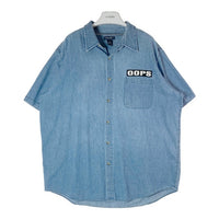 Betty Boop ベティーブープ スパンコール デニム半袖シャツ ブルー sizeXL 瑞穂店