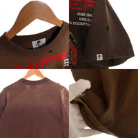 Warren Lotas ウォーレンロータス SNIPER ダメージ加工 半袖 Tシャツ ブラウン Size M 福生店