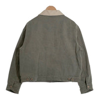 liju work wear ダック地 ジップアップジャケット ワーク モスグリーン Size S-M 相当 福生店