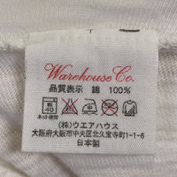 WAREHOUSE ウエアハウス FLINTKNAPPING FIELD SCHOOL リンガーTシャツ ホワイト マスタード Size M 福生店