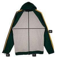 adidas アディダス 21AW NOAH ノア Striped Hoody ストライプフーディ プルオーバースウェットパーカー グレー グリーン HC4305 Size 2XO 福生店