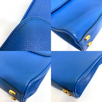 CELINE セリーヌ E06-1 2WAY レザー ハンドバッグ ブルー 瑞穂店