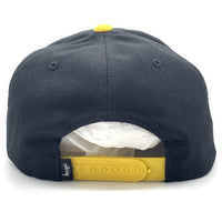 STUSSY ステューシー 14AW Stock Lock 2 Tone Snapback Cap ストック SSリンクロゴ 刺繡 2トーン スナップバックキャップ ブラック イエロー 131348 福生店