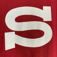 90's STUSSY ステューシー BASIC-S Tee Sプリント Tシャツ ボルドー USA製 白タグ デッドストック Size L 福生店