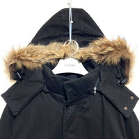 MONCLER モンクレール コットン ポリエステル ファー マウンテンパーカー ジャケット ブラック フランス製 青タグ ユナイテッドアローズ Size 2 瑞穂店