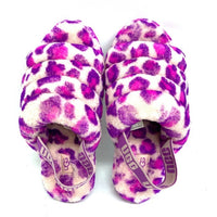UGG アグ 1117153 Fluff Yeah Slide Leopard フラッフ イヤー スライド レオパード サンダル パープル size25cm 瑞穂店