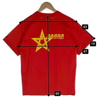 Dagda Leathers ダグダレザーズ プリントTシャツ 袖刺繡 レッド 旧マッコイ 滝沢氏 Size S 福生店