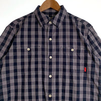 WTAPS ダブルタップス 16SS UNION S/S SHIRT コットン チェックシャツ 半袖 ネイビー 161GWDT-SHM08 Size M 福生店