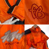 90-00's FUBU フブ サイドライン トラックジャケット ジップアップ オレンジ フード収納 Size L 福生店