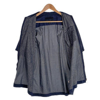 FRESHJIVE フレッシュジャイブ TRABAJERO SHIRT ジップアップ コットンシャツ 半袖 ネイビー ワンポイント刺繡 サザビーリーグ Size L 福生店