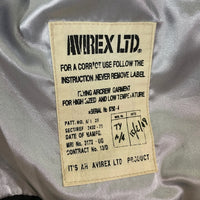 AVIREX アヴィレックス 6272028 レザーパッチ付きミリタリーフライトジャケット ブラック sizeS 瑞穂店
