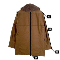 AtLast&Co. アットラスト FIELD COAT フィールドコート ショールカラー ボア ダブル ジャケット ブラウン Lot614 Size 40 福生店