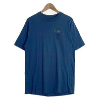 80-90's STUSSY ステューシー GROOVE BEATS トランペット刺繡 プリントTシャツ ブルー USA製 黒タグ Size L 福生店