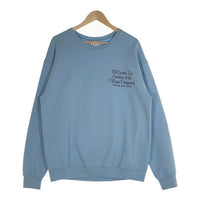 WACKO MARIA ワコマリア BILL EVANS ビルエヴァンス 刺繡 バックプリント スウェットクルーネックトレーナー ブルー Size L 福生店