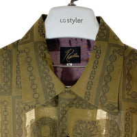 Needles ニードルズ S/S Classic Shirt クラシックシャツ 開襟 半袖 ジャカード オリーブ MR135 Size M 瑞穂店