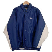 90's NIKE ナイキ 銀タグ ナイロンジャケット ネイビー ホワイト Size XL 福生店