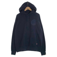 EXAMPLE エグザンプル ROUND LOGO HOODIE ラウンドロゴ フーディー パーカー フード刺繡 ネイビー Size XL 福生店