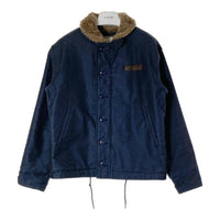 HOUSTON ヒューストン BLUE PORT 日本製 ステンシル N-1 デッキジャケット ネイビー size40 瑞穂店