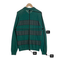 SUPREME シュプリーム 21AW Knit Stripe L/S Polo コットンニット ストライプ ロングスリーブポロシャツ グリーン Size M 福生店
