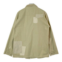 HOUSTON ヒューストン ジャングルファティーグ パッチワーク加工 ファティーグジャケット ブラウン sizeL-S 瑞穂店