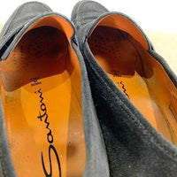 Santoni サントーニ スウェード コインローファー ネイビー B33B Size 8 福生店